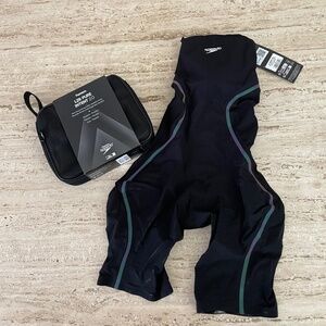 NWT Speedo Tech Suit Pure Intent 2.0 sz 22 Black Open Back